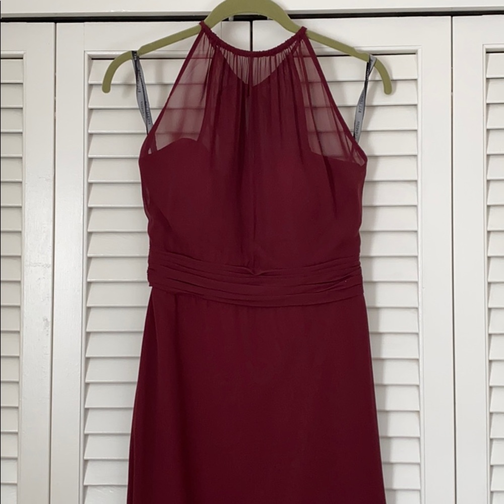 Burgundy bridesmaid dress